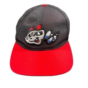 Huntsville Trash Panda's Cap Hat OC Sports  Red & Black Minor League‎ Baseball